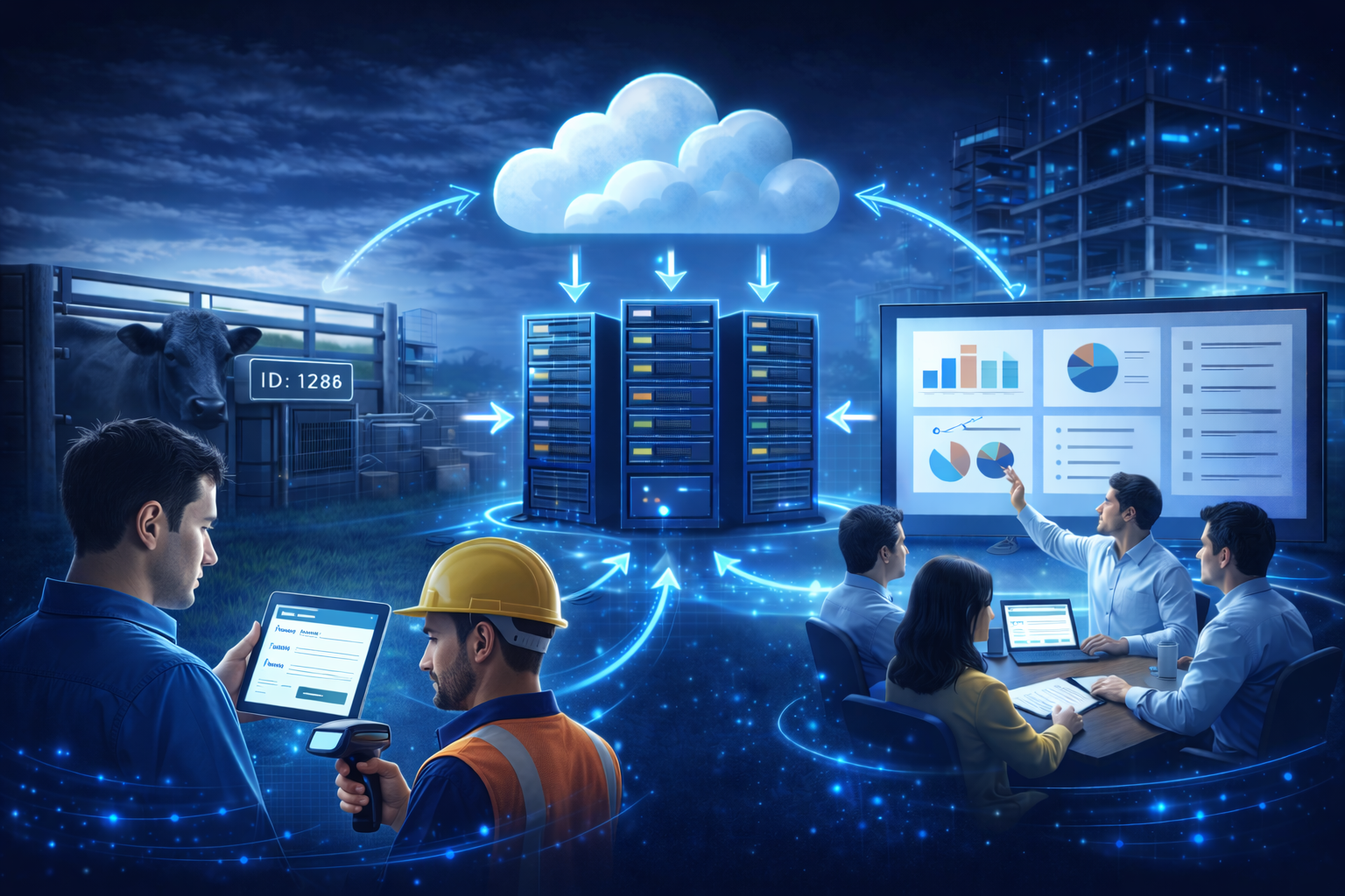 Imagen explicativa sobre sistema de gestión y flujo operativo